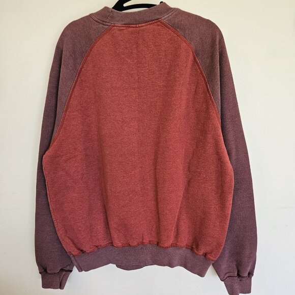Vintage Champion Authentic Sweatshirt Mens L Crewneck Red Maroon 90's - Picture 6 of 8